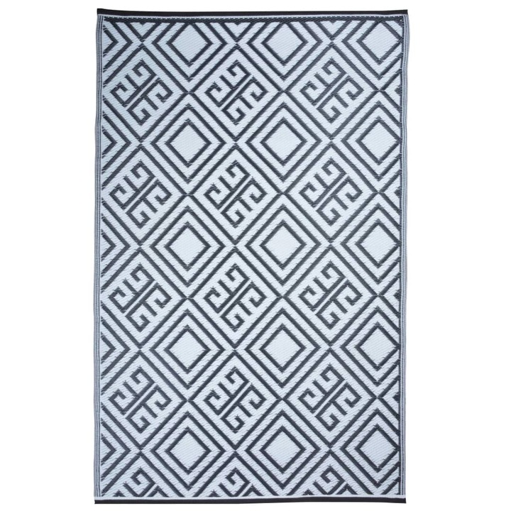Килим За Открито Esschert Design, Плат, Бял