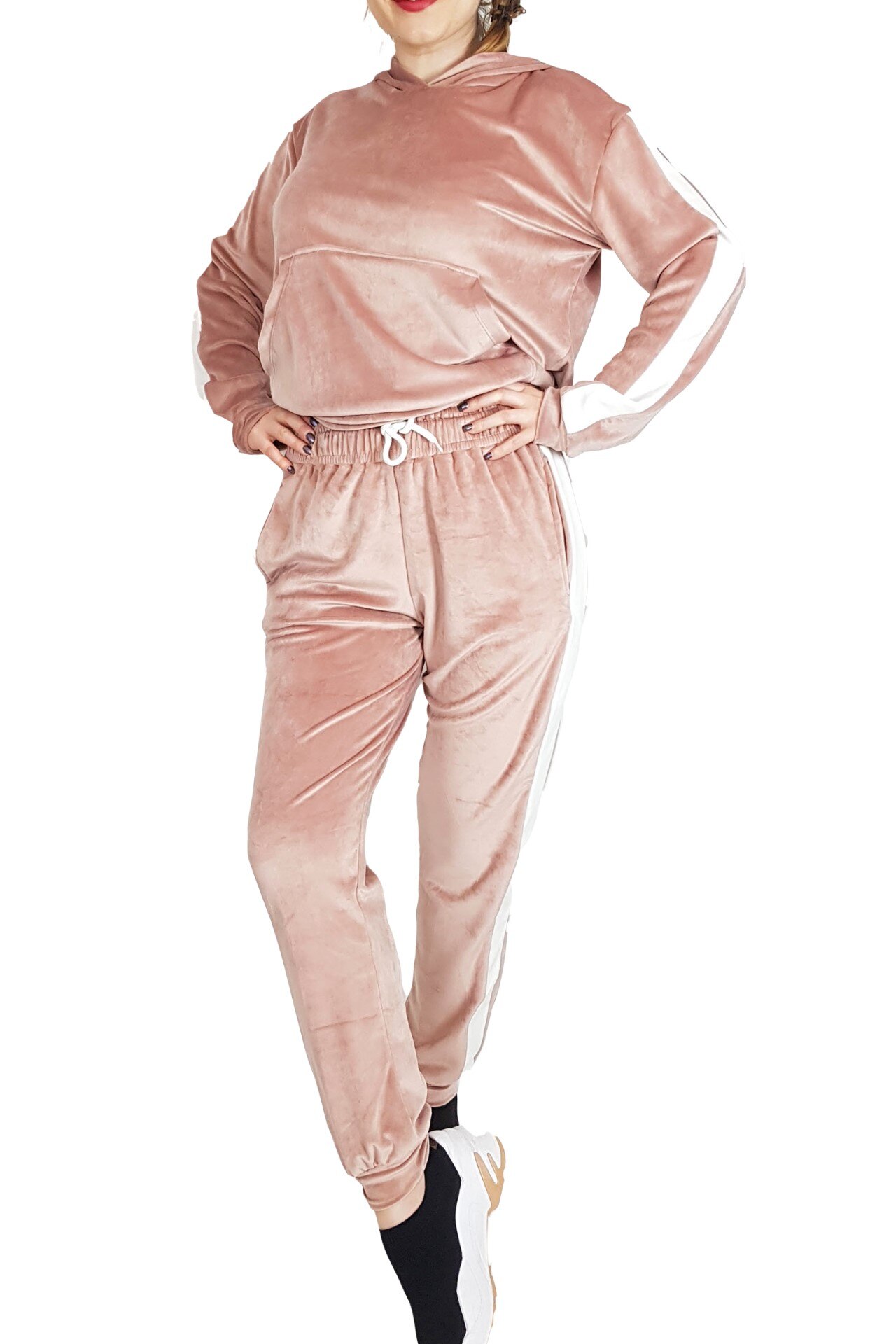 Trening Catifea Dama Doua Piese Velvet Edition Roz S Emag Ro