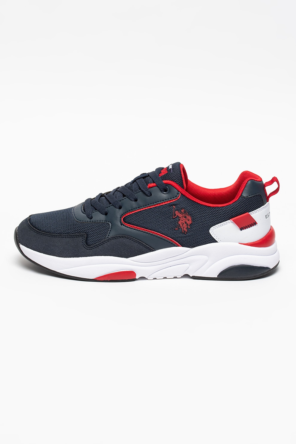 U.S. Polo Assn., Pantofi sport low-top cu model contrastant Aretha