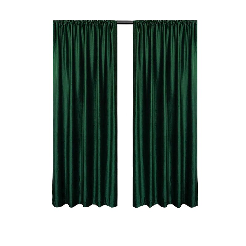 Set doua draperii Catifea Verde Smarald 2x100x225 cm, cu rejansa