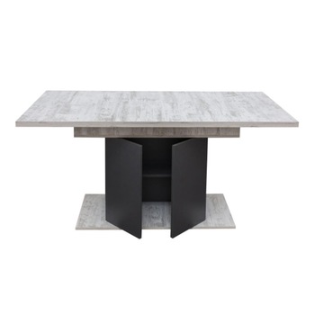 Masa bucatarie fixa YANA, dreptunghiulara, 8 persoane, pin antichizat + antracit, 160 x 85 x 75 cm Masa bucatarie fixa YANA, dreptunghiulara, 8 persoane, pin antichizat + antracit, 160 x 85 x 75 cm