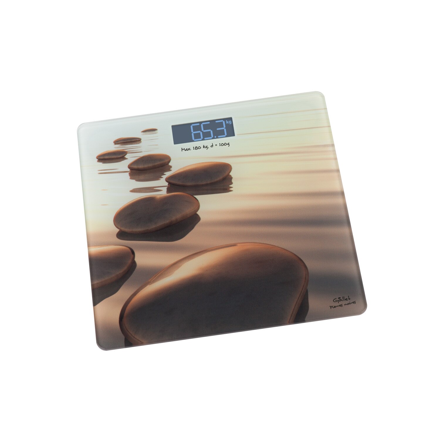 Cantar de persoane GALLET PIERRES PEP951, 180Kg, sticla, design ultra subtire 17mm