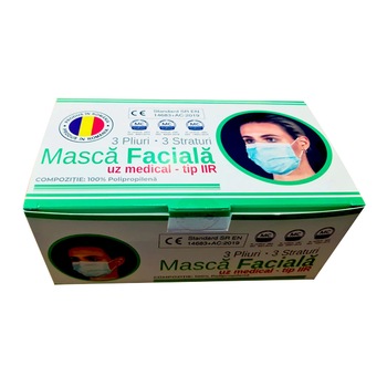 Set 50 masti medicale M98 blue, tip IIR - Ann Reeves and Francesca Set 50 masti medicale M98 blue, tip IIR - Ann Reeves and Francesca