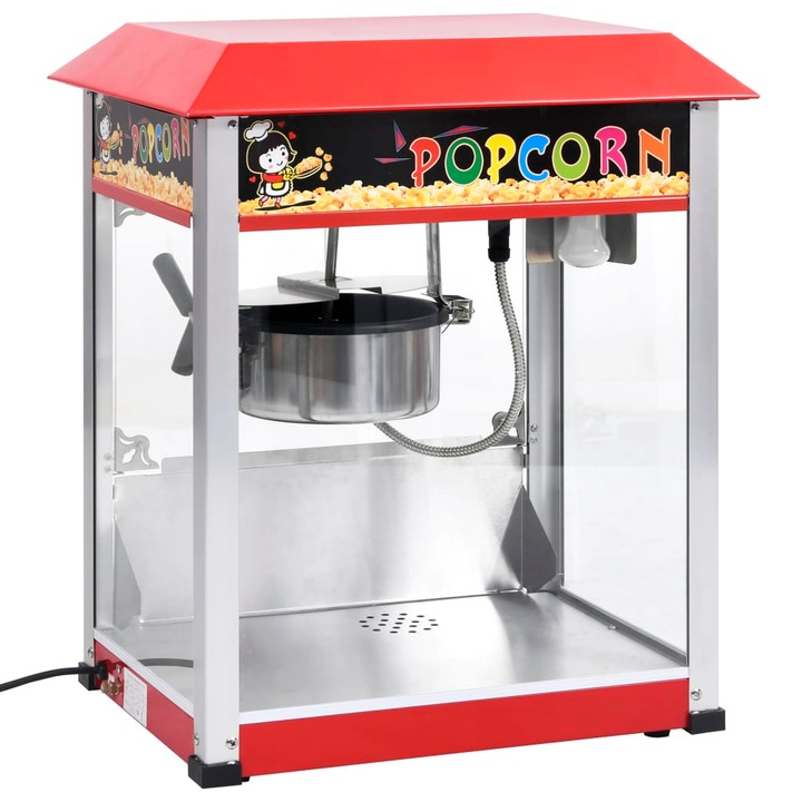 VidaXL popcorn készítő gép teflon bevonatú edénnyel 1400 W 51058