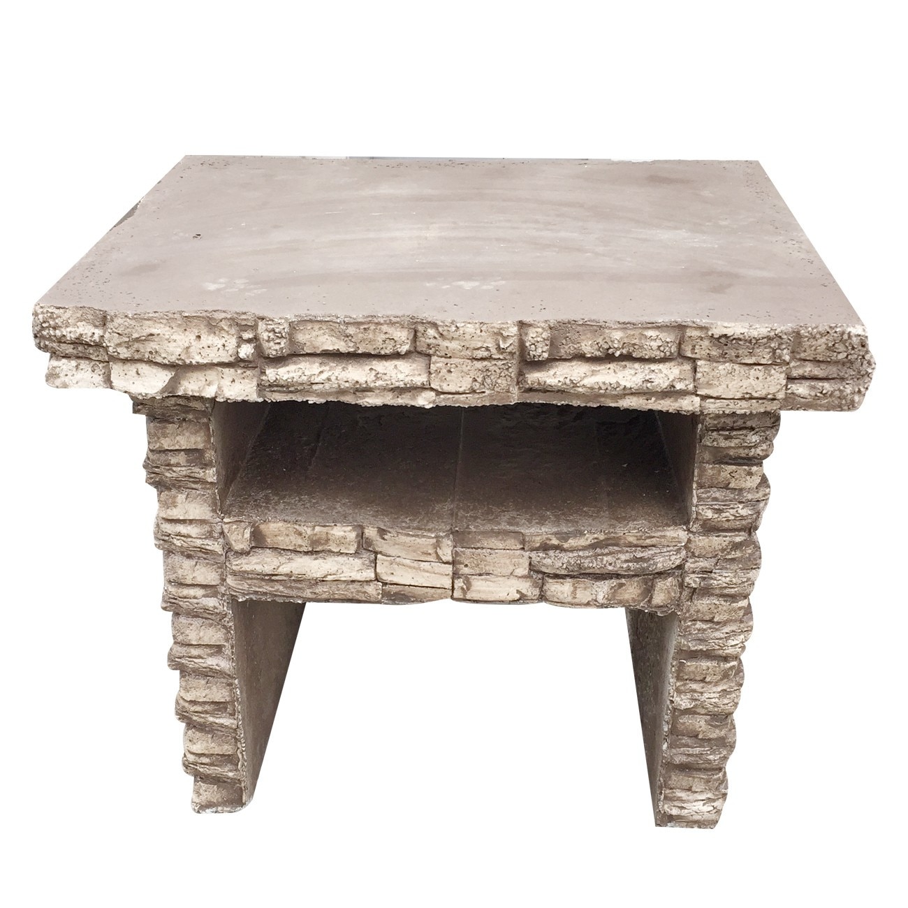 Masa dreptunghiulara pentru gradina, beton, 6 locuri, 100 x 75 x 83 cm