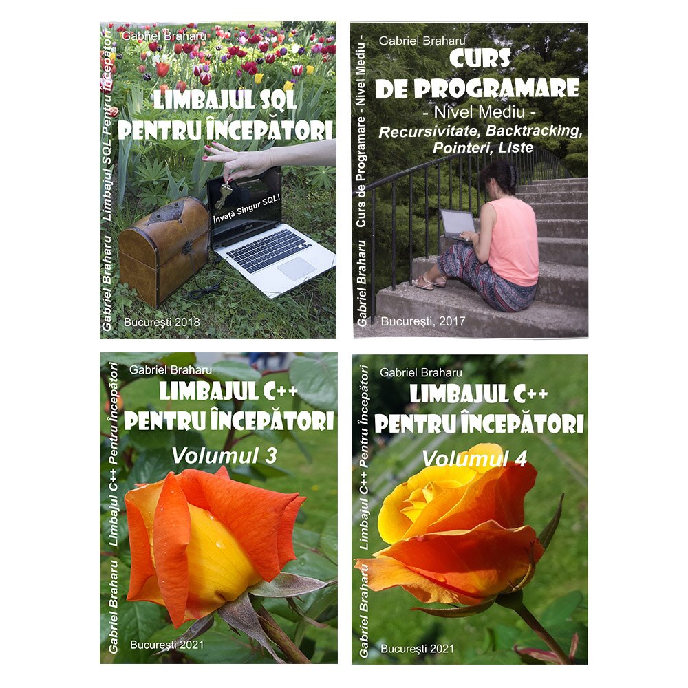 Set de 4 Carti Programare Incepatori (15), Gabriel Braharu, Colectia 