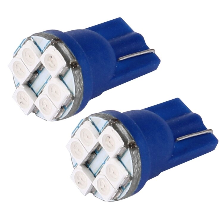 Set de 2 becuri Led T10, Culoare albastra