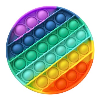 Jucarie Push Pop Bubble Fidget, Pop It, rotunda, multicolora, 13 cm, + 3 ani Jucarie Push Pop Bubble Fidget, Pop It, rotunda, multicolora, 13 cm, + 3 ani