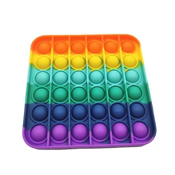 Jucarie Push Pop Bubble Fidget, Pop It, patrata, multicolora Jucarie Push Pop Bubble Fidget, Pop It, patrata, multicolora