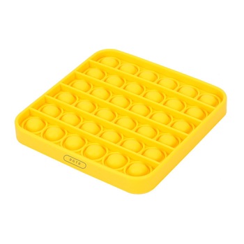 Jucarie Push Pop Bubble Fidget, Pop It, BGTB, patrat, galben Jucarie Push Pop Bubble Fidget, Pop It, BGTB, patrat, galben