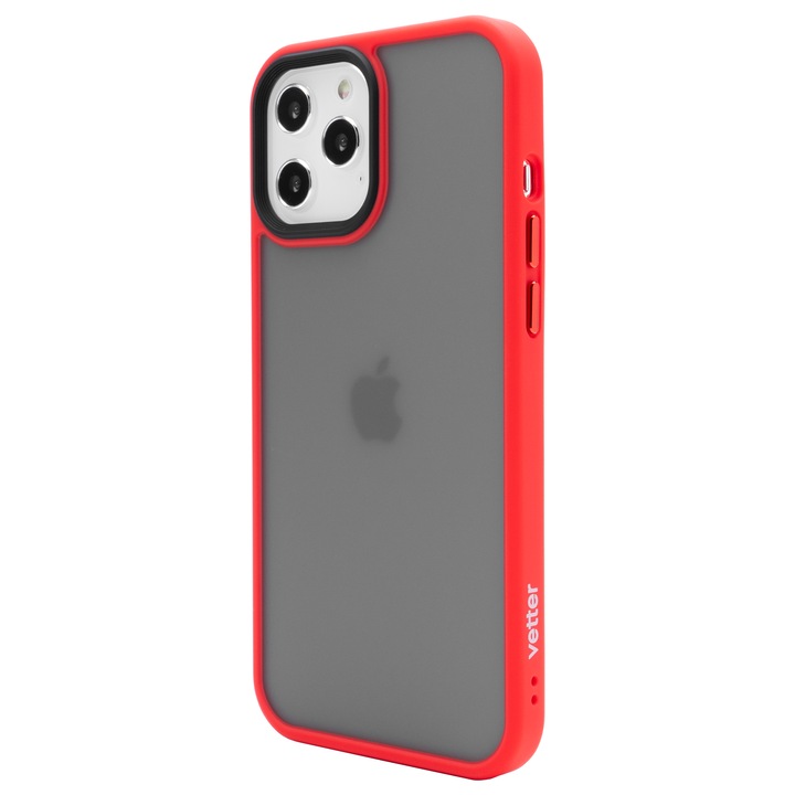 Husa iPhone 12 / 12 Pro Vetter Shockproof Soft Edge Mata Rosie