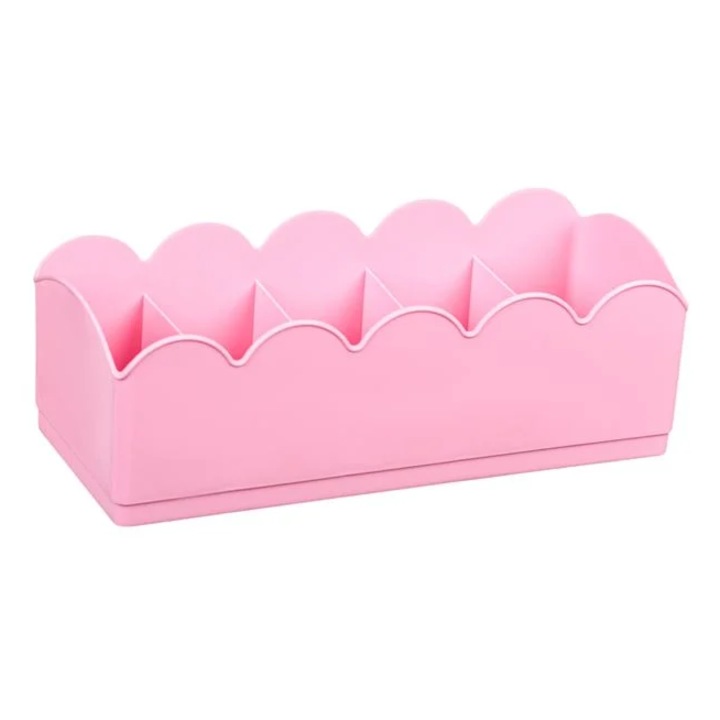 Set organizatoare sertare, Tisev, 4 piese, 23 x 10 x 7.5 cm, Roz