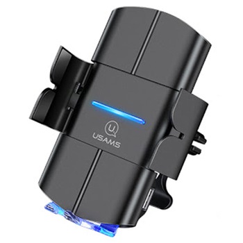 Suport Auto Telefon USAMS Car Holder with Wireless Charging 10W - Negru Suport Auto Telefon USAMS Car Holder with Wireless Charging 10W - Negru