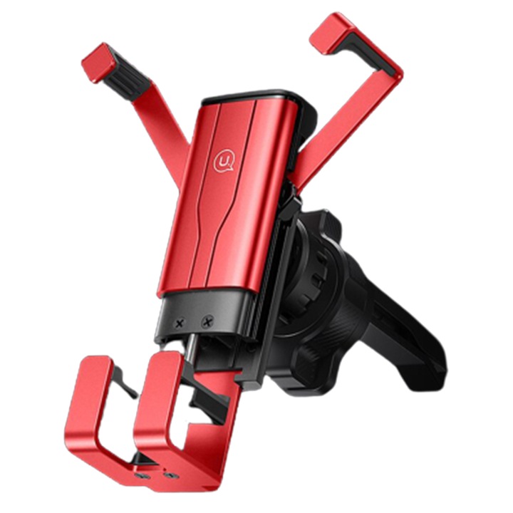 Suport Auto Telefon USAMS Metal Retractable Gravity Car Holder - Red