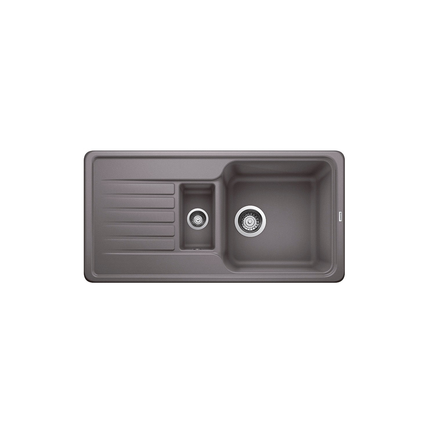 Chiuveta bucatarie Blanco Favos 6 S, din silgranit alumetalic, 86 x 43.5 x 18 cm, sifon cu ventile incluse, fara excentric