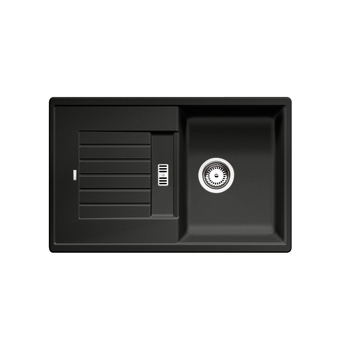 Chiuveta bucatarie Blanco Zis 45 S, din silgranit antracit, 78 x 50 x 19 cm, sifon cu ventil inclus, fara excentric