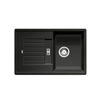 Chiuveta bucatarie Blanco Zis 45 S, din silgranit antracit, 78 x 50 x 19 cm, sifon cu ventil inclus, fara excentric Chiuveta bucatarie Blanco Zis 45 S, din silgranit antracit, 78 x 50 x 19 cm, sifon cu ventil inclus, fara excentric