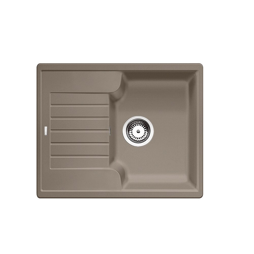 Chiuveta bucatarie, Blanco ZIA 40 S Silgranit trufe, 61.5 x 50 x 19 cm, sifon cu ventil inclus, fara excentric