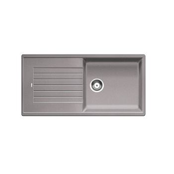 Chiuveta bucatarie Blanco ZIA XL 6 S Silgranit alumetalic, 100 x 50 x 19 cm, sifon cu ventil inclus, fara excentric Chiuveta bucatarie Blanco ZIA XL 6 S Silgranit alumetalic, 100 x 50 x 19 cm, sifon cu ventil inclus, fara excentric