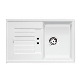 Chiuveta bucatarie, Blanco ZIA 45 S Chiuveta Silgranit alb, 78 x 50 x 19 cm, sifon cu ventil inclus, fara excentric Chiuveta bucatarie, Blanco ZIA 45 S Chiuveta Silgranit alb, 78 x 50 x 19 cm, sifon cu ventil inclus, fara excentric