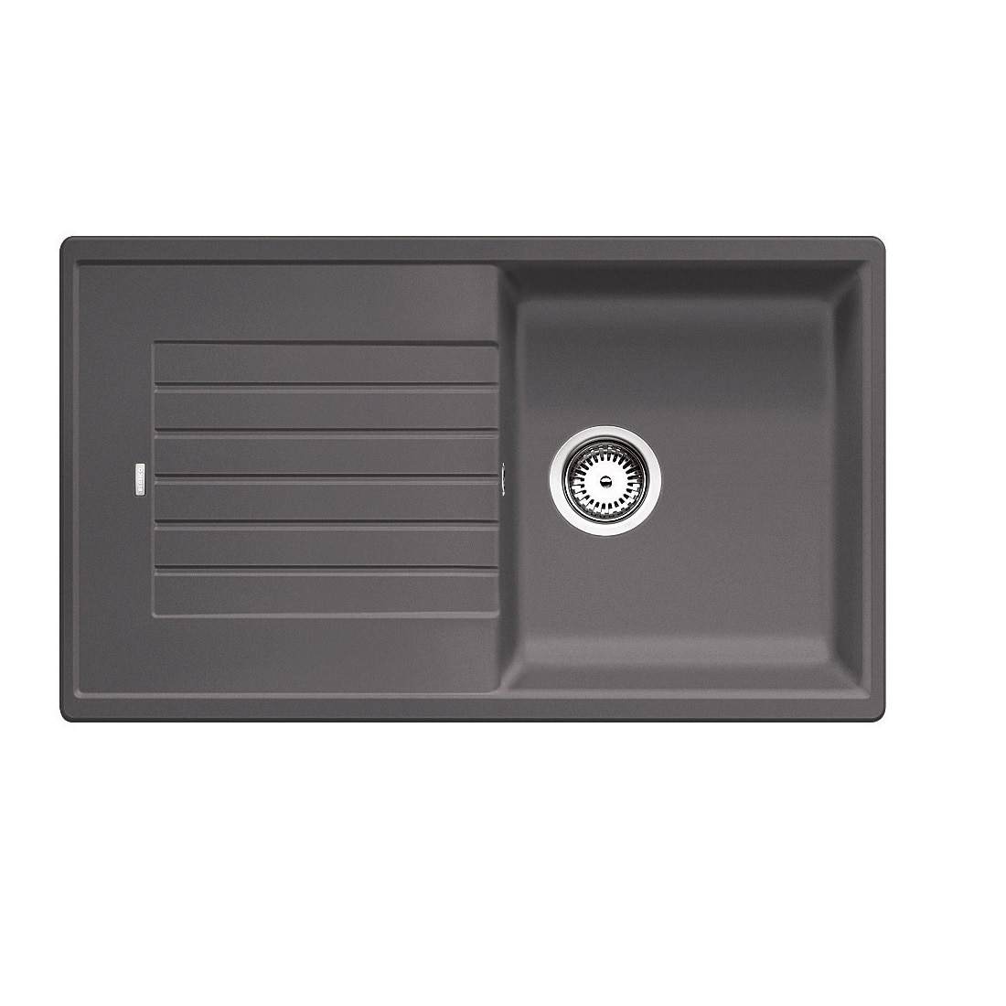Chiuveta bucatarie, Blanco ZIA 5 S Chiuveta Silgranit gri piatra, 86 x 50 x 19 cm, sifon cu ventil inclus, fara excentric