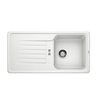 Chiuveta bucatarie, Blanco FAVOS 45 S Chiuveta Silgranit alb, 86 x 43.5 x 16 cm, sifon cu ventil inclus, fara excentric Chiuveta bucatarie, Blanco FAVOS 45 S Chiuveta Silgranit alb, 86 x 43.5 x 16 cm, sifon cu ventil inclus, fara excentric