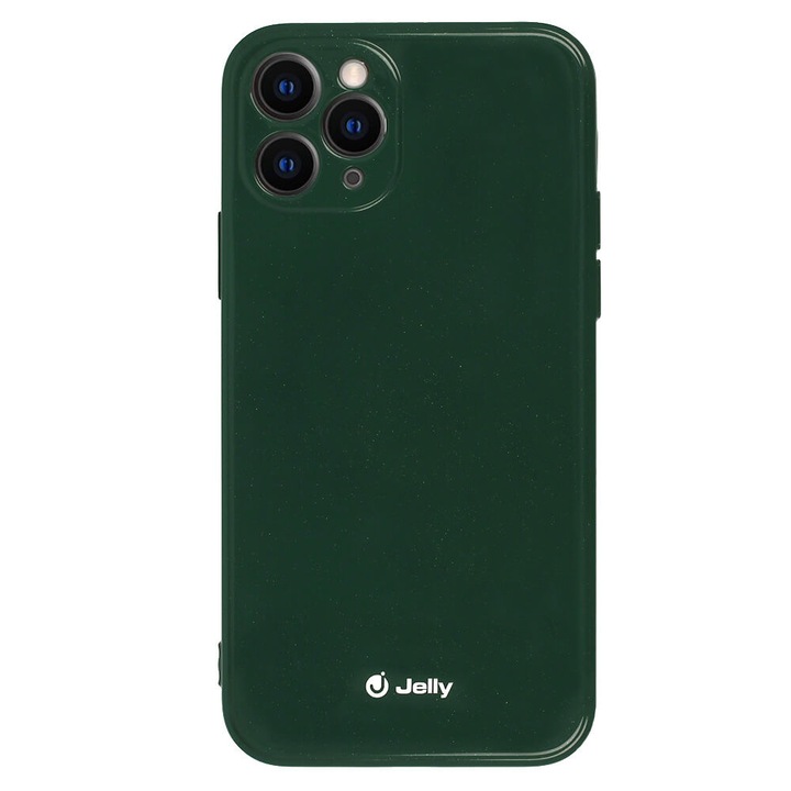 Husa pentru iPhone 11 Pro, Jelly Case, Verde Inchis