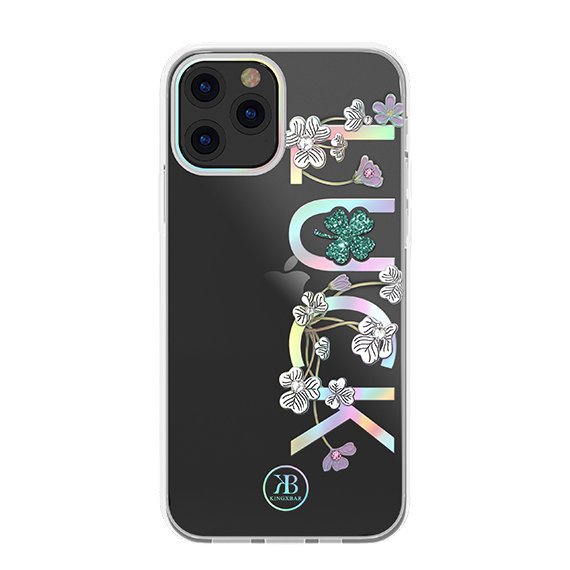 Husa iPhone 12 / 12 Pro Kingxbar Lucky Series Crystals Luck Transparenta