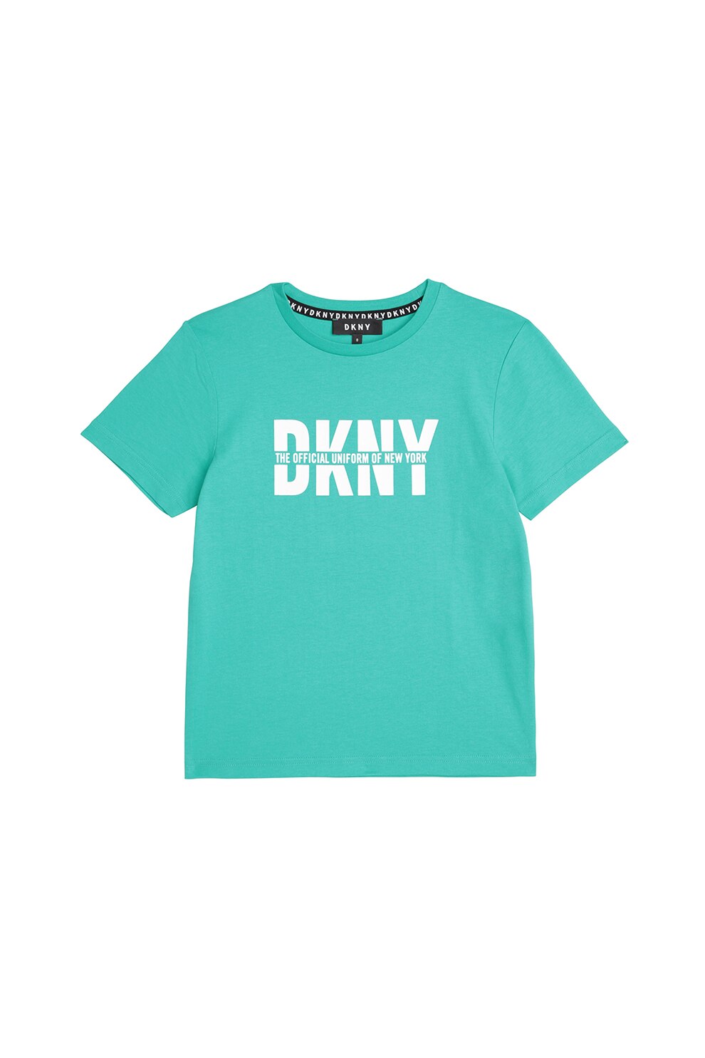 DKNY, Tricou cu imprimeu logo, Verde menta/Alb