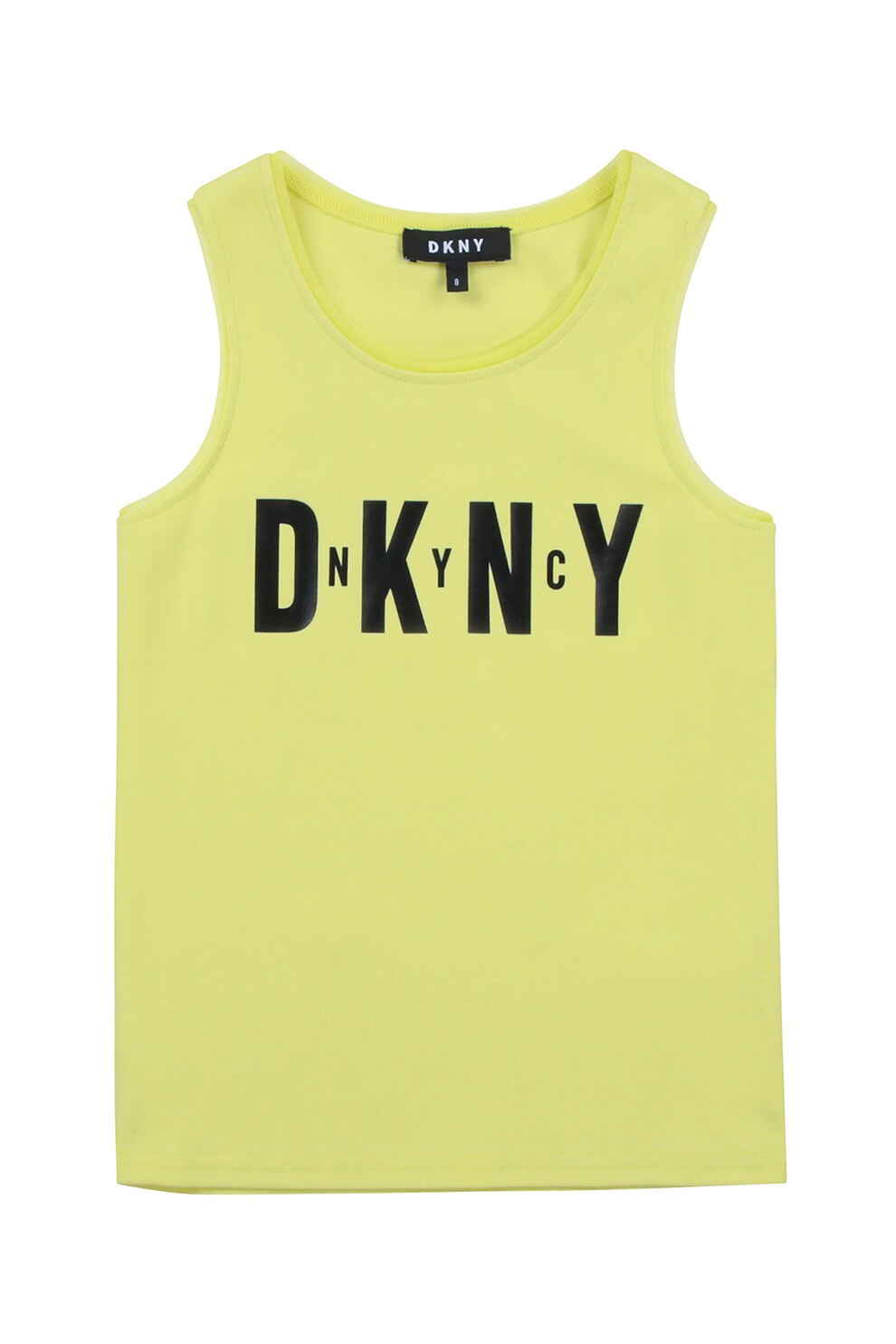 DKNY, Top cu imprimeu logo, Verde lime/Negru