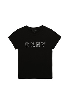 DKNY, Tricou cu imprimeu logo, Negru/Alb DKNY, Tricou cu imprimeu logo, Negru/Alb