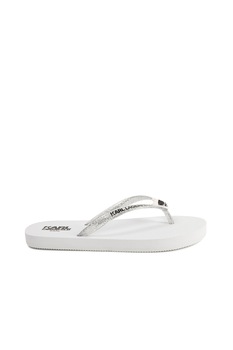 Karl Lagerfeld, Papuci flip-flop de cauciuc cu detalii logo Karl Lagerfeld, Papuci flip-flop de cauciuc cu detalii logo