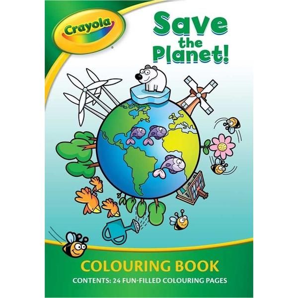 Carte de colorat Crayola - Save the planet - 24 pagini + 3 ani