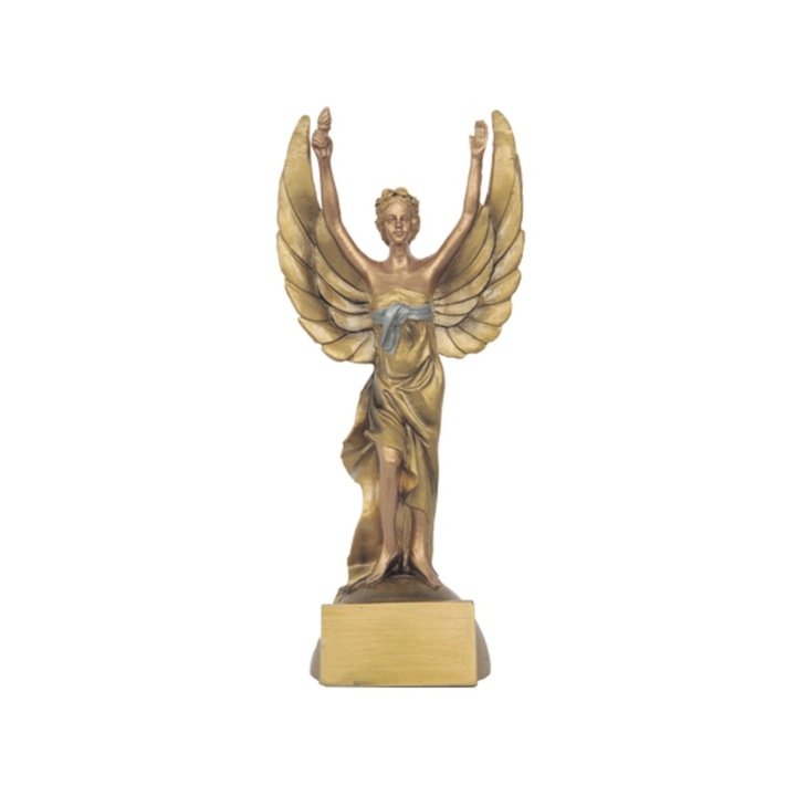 Trofeu zeita victoriei tridimensionala din rasina, personalizabila, inaltime 18 cm