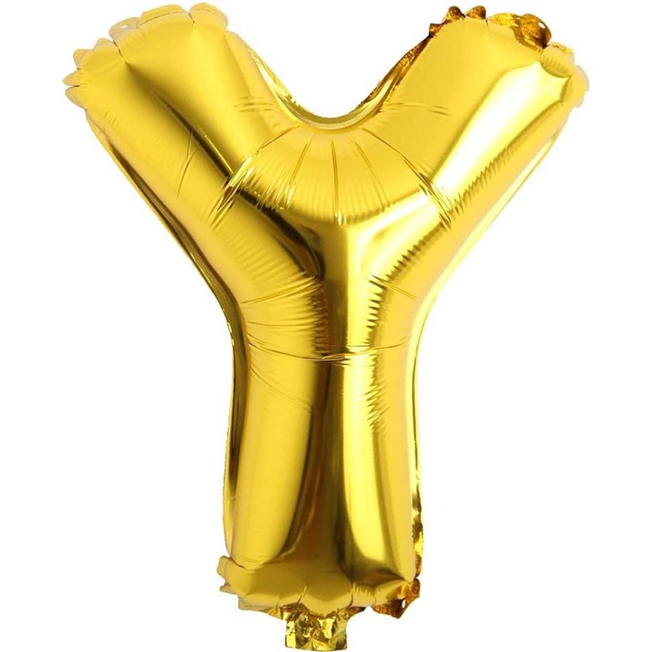 Balon Folie Litera Y, ESB, 35 cm, Auriu