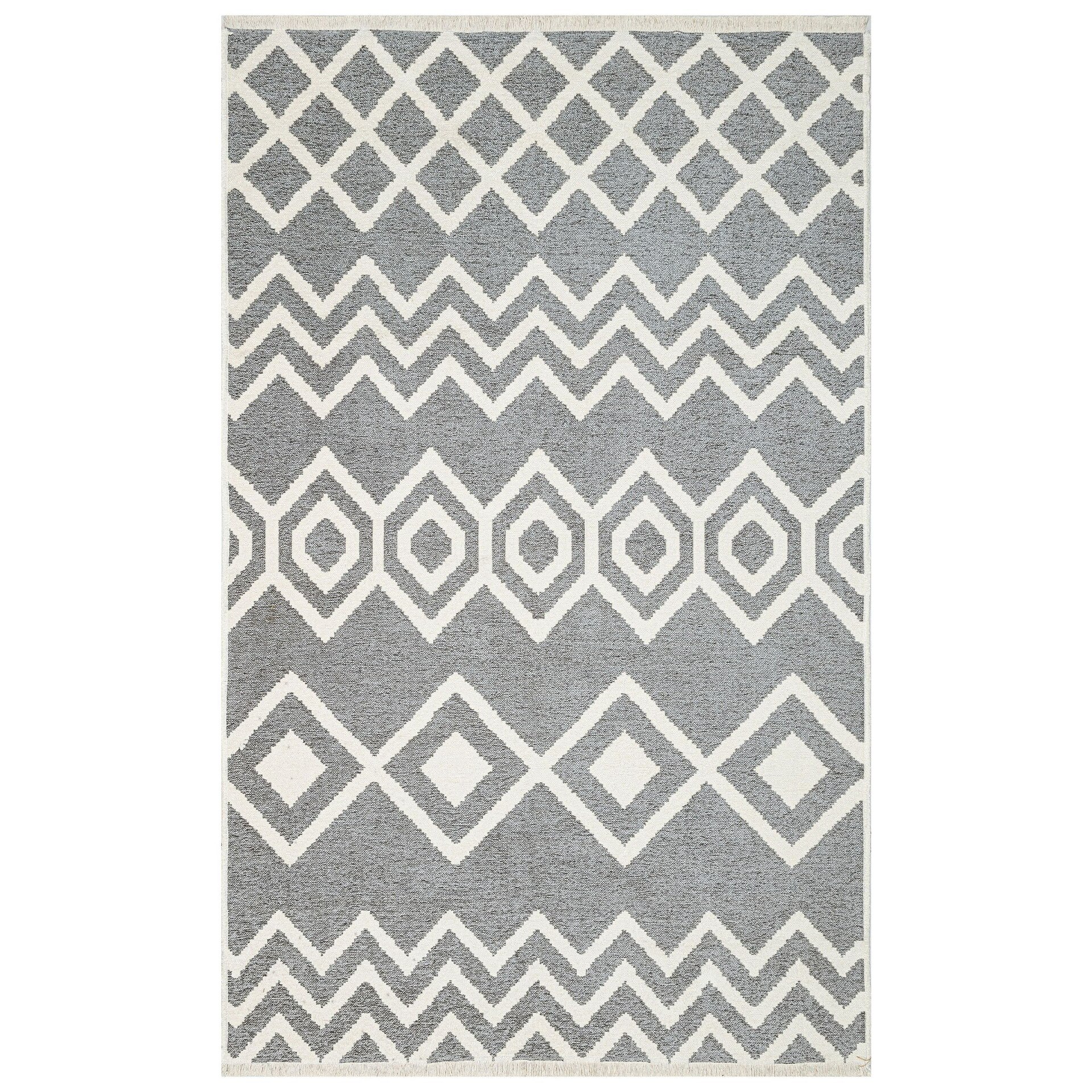 Covor Maze Home MONDO, Reversibil, Harmony Silver 01, 120 x 180 cm