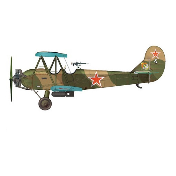 Macheta Aeromodele ICM Polikarpov Soviet Light Night Bomber U-2/Po-2VS 1:72 ICM 72243