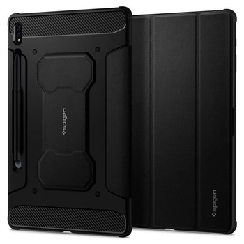 Husa Spigen Rugged Armor Pro Samsung Galaxy Tab S7 Plus 12.4 inch Black Husa Spigen Rugged Armor Pro Samsung Galaxy Tab S7 Plus 12.4 inch Black