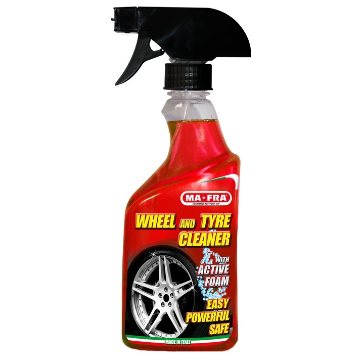 Спрей за почистване на гуми и джанти с активна пяна MA-FRA Wheel & Tyre Cleaner, 500 мл