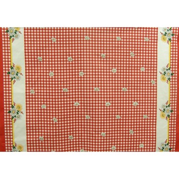 Fata de masa Gecor, 150x220 cm, bumbac 100%, Alb/Rosu Fata de masa Gecor, 150x220 cm, bumbac 100%, Alb/Rosu