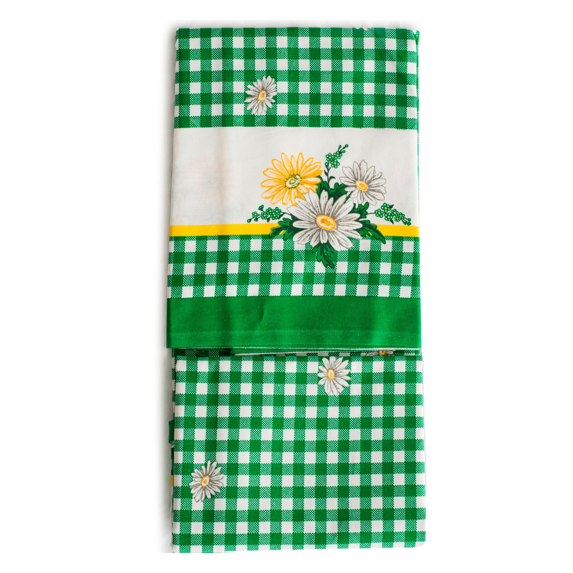 Fata de masa 140 x 140 cm, Bumbac 100%, model cu Flori, cod 7071-4 Verde