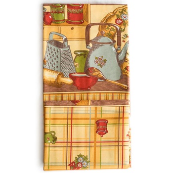 Fata de masa 150 x 220 cm, Bumbac 100%, model Kitchen, Bucatarie, cod 5220 Fata de masa 150 x 220 cm, Bumbac 100%, model Kitchen, Bucatarie, cod 5220