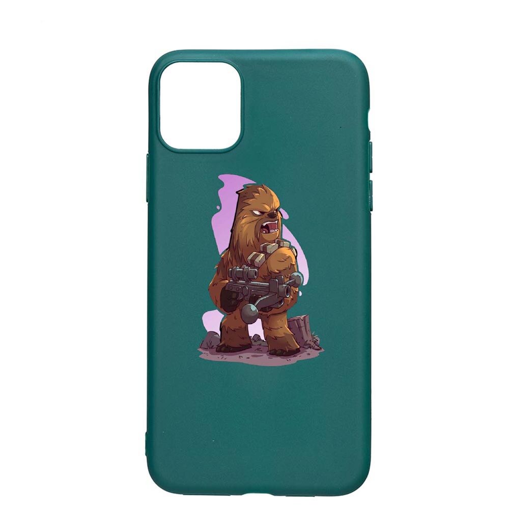 Husa Apple iPhone 11 Pro Max, Star Wars Chewbacca, rezistenta la uzura, anti-alunecare, din silicon Premium, ForestGreen, FG401