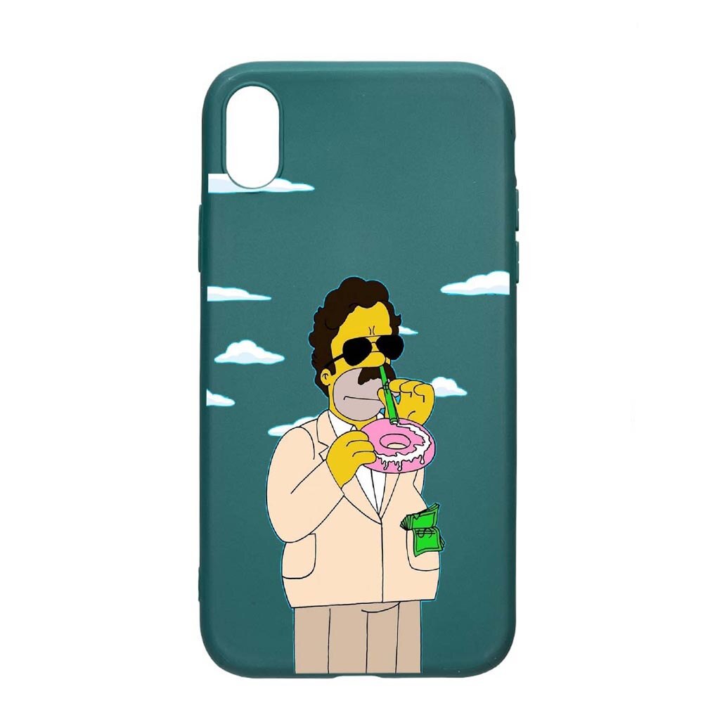 Husa Xiaomi Redmi 9A, Narcos Simpsons, rezistenta la uzura, anti-alunecare, din silicon Premium, ForestGreen, FG440