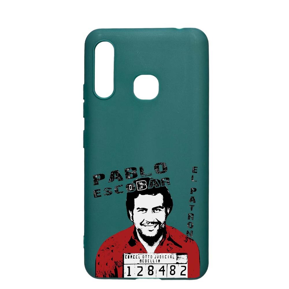 Husa Samsung Galaxy A70e, Narcos, rezistenta la uzura, anti-alunecare, din silicon Premium, ForestGreen, FG444