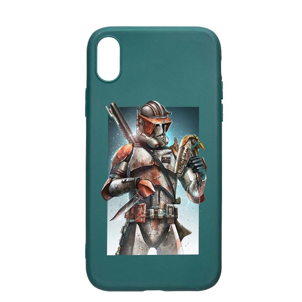 Husa Xiaomi Redmi 9A, Star Wars The Mandalorian, rezistenta la uzura, anti-alunecare, din silicon Premium, ForestGreen, FG464