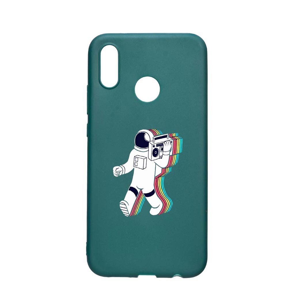 Husa Samsung Galaxy A40, Universe Walk on the Moon, rezistenta la uzura, anti-alunecare, din silicon Premium, ForestGreen, FG467