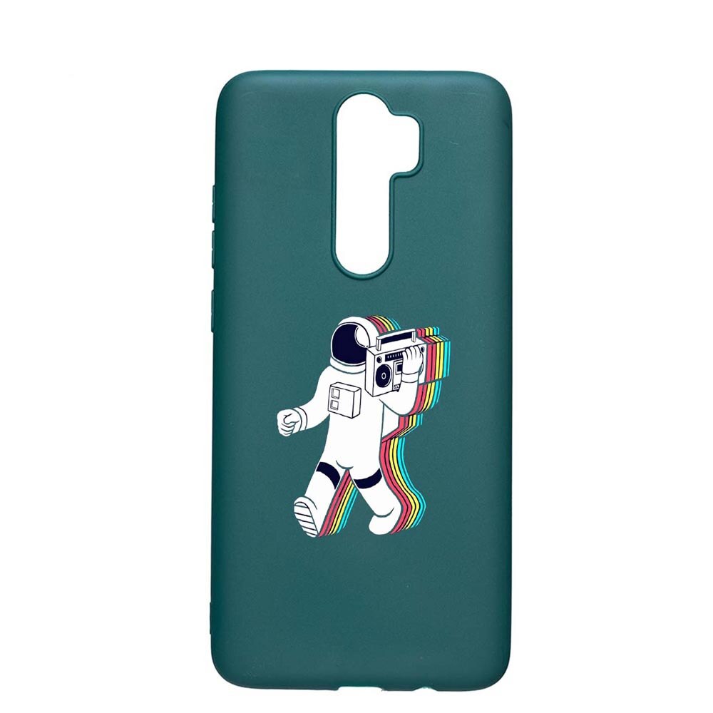 Husa Xiaomi Redmi Note 8 Pro, Universe Walk on the Moon, rezistenta la uzura, anti-alunecare, din silicon Premium, ForestGreen, FG467