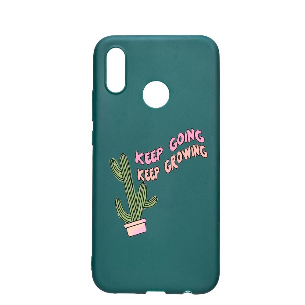 Husa Samsung Galaxy A20e, Keep Going, rezistenta la uzura, anti-alunecare, din silicon Premium, ForestGreen, FG482