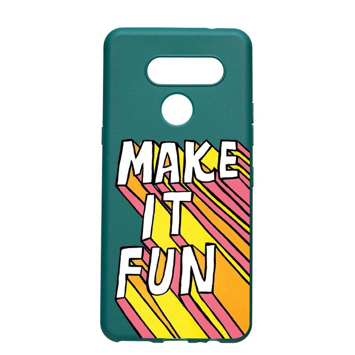 Husa LG K50s, Make it Fun, rezistenta la uzura, anti-alunecare, din silicon Premium, ForestGreen, FG494